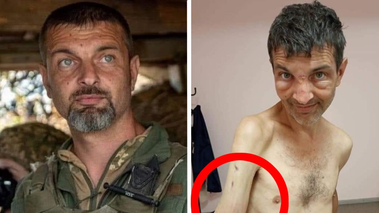 Ukrainian soldier Mykhailo Dianov survived being captured by Russians. Picture: Twitter/Defense of Ukraine