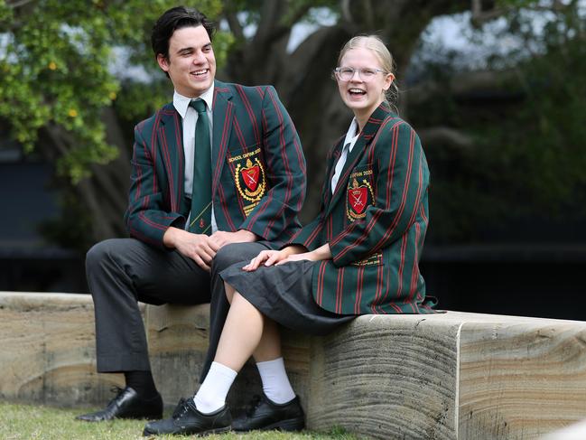 St Paul’s School Year 12 students Gracielle Manderson, 17 and Lachlan Carter, 17. Picture: Tara Croser