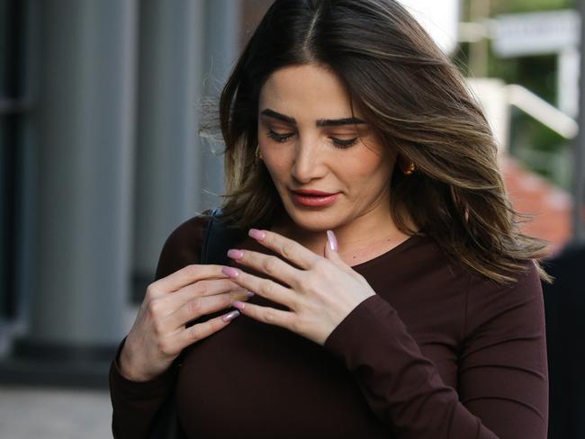 Ashlyn Nassif arrives at the Burwood Court earlier this year. Picture: Newswire / Gaye Gerard