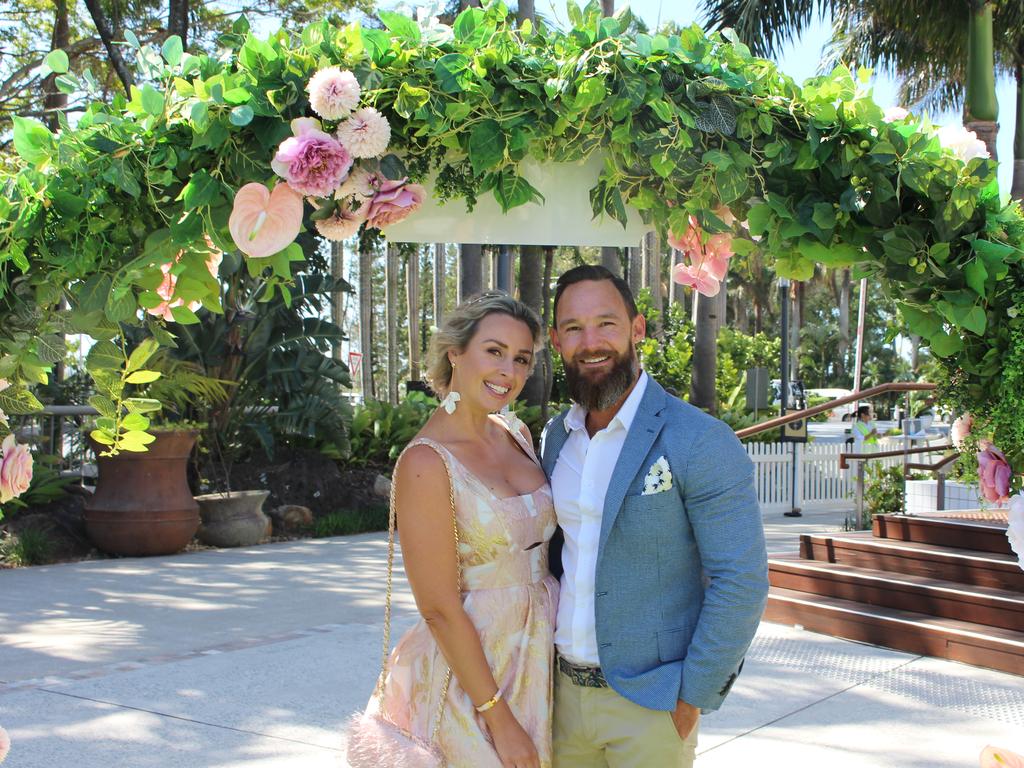 Jess and Chris Sacre from Broadbeach at the Star on Melbourne Cup day.