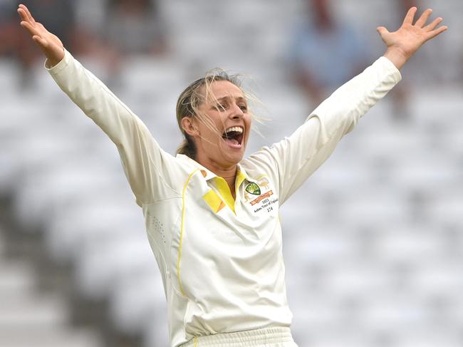 Ashleigh Gardner’s three-wicket haul has swung the Test Australia’s way. Picture: Stu Forster/Getty Images