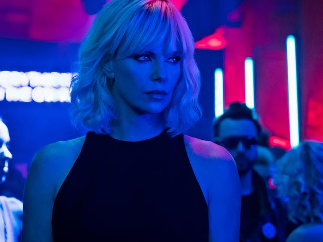 Charlize Theron in a scene from film Atomic Blonde.