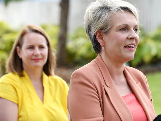 Special Envoy for the Great Barrier Reef and Queensland Labor senator Nita Green and Minister for the Environment and Water Tanya Plibersek in Townsville to announce $11.5 million for regional water assessments.  Picture: Shae Beplate.