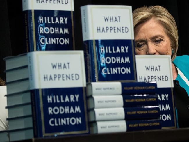 Former US Secretary of State Hillary Clinton is promoting her new book What Happened, about her 2016 election loss to President Donald Trump. Picture: Drew Angerer