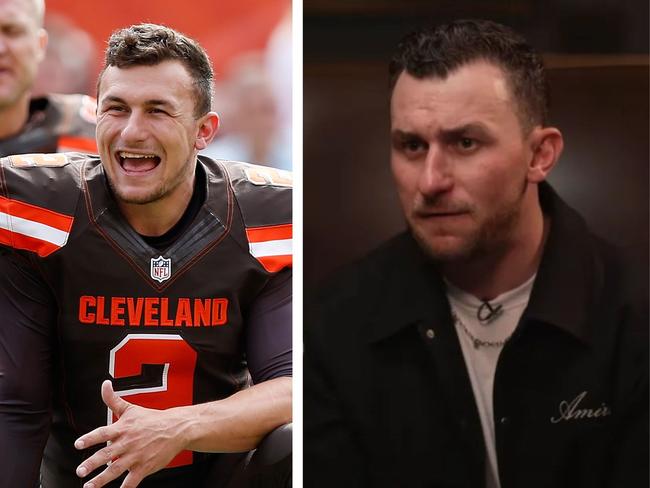 Johnny Manziel revealed he lost nearly 20kg on "a strict diet of blow". Photo: Getty Images and Club Shay Shay/YouTube