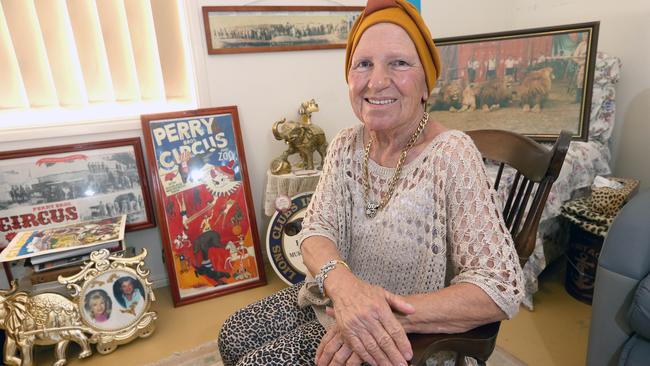 Pictured at her Guanaba home, former Perry circus star Bernice Perry spoke about her battle with ovarian cancer. Pic Mike Batterham