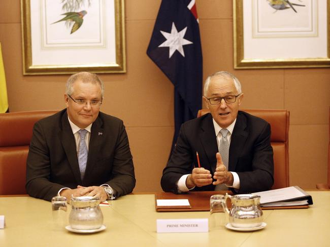 Treasurer Scott Morrison and Prime Minister Malcolm Turnbull say the Budget will focus on a fair go for Australians. Picture Gary Ramage