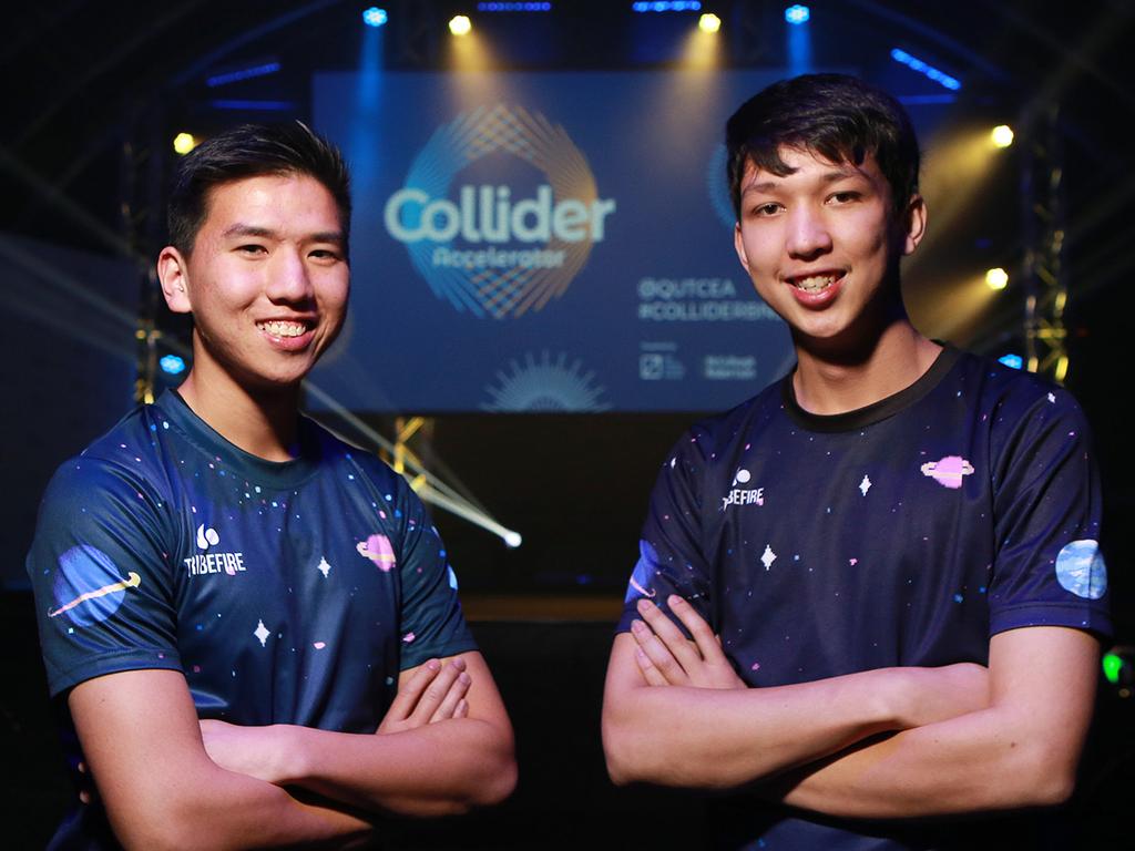 Eddy Huang (left) and Daniel Palmer of Tribefire. Picture: Sarah Marshall/AAP