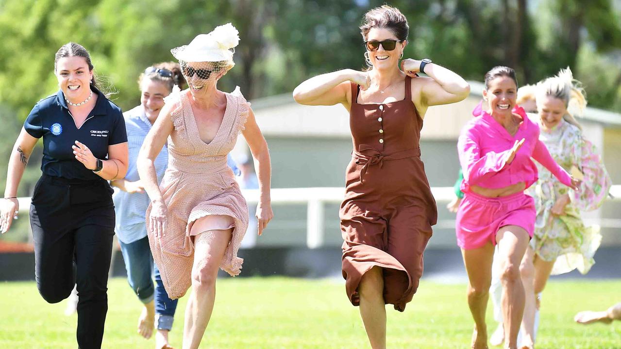 The Ladies Dash at the Polo &amp; Provedores, Noosa. Picture Patrick Woods.