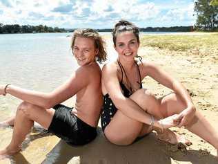 LOVING IT: Mountain Creek pair Brooke Bennetts, 22, and Zak Nevin-Fendley, 21, enjoying a perfect day on the Maroochy River. Picture: Patrick Woods