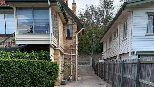 The carport is located at the back of the block down a drive. Picture: Facebook/BrisbaneMarketplace/Sally Vanduren.