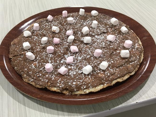 Pizza Kings do a unique twist on the Nutella pizza. 