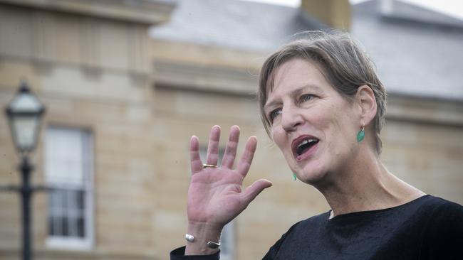 Greens Cassy O'Connor MP announced her resignation in Hobart, earlier this month. Picture: Chris Kidd