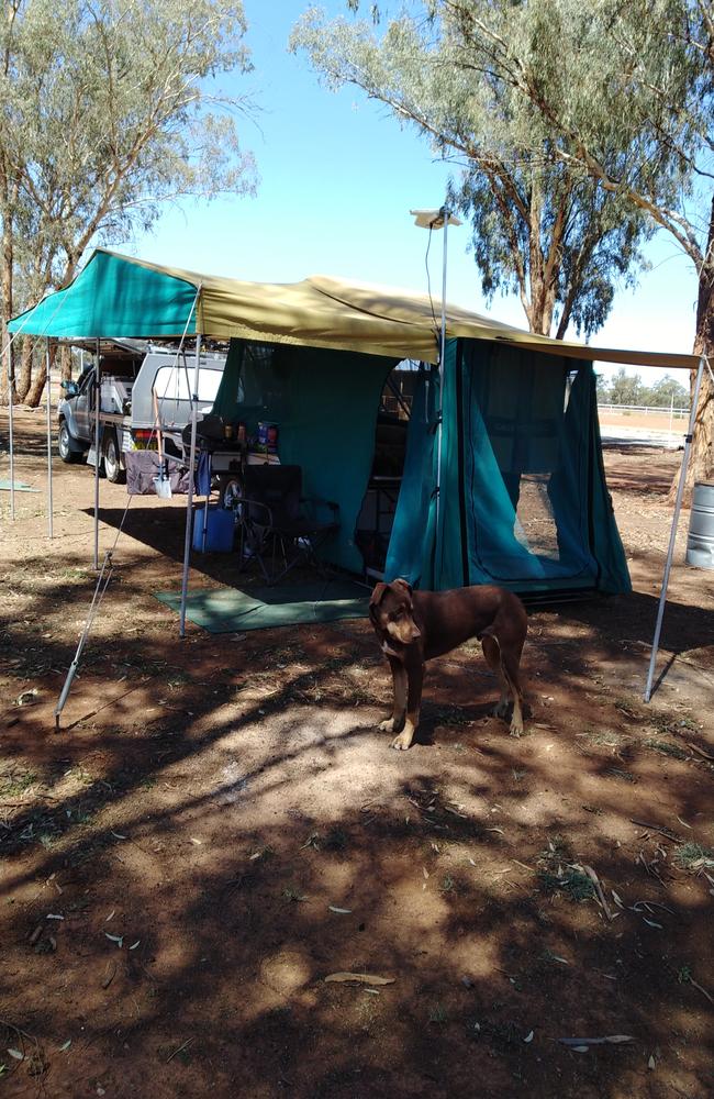 He’s lived on the road in his trailer camper since 2013.