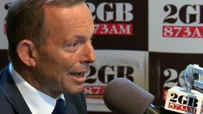 Tony Abbott has made his regular appearance on 2GB radio. Picture: Supplied