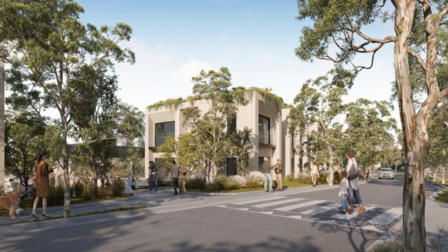 The townhouses will be two to three storeys high. Picture: DKO Architects