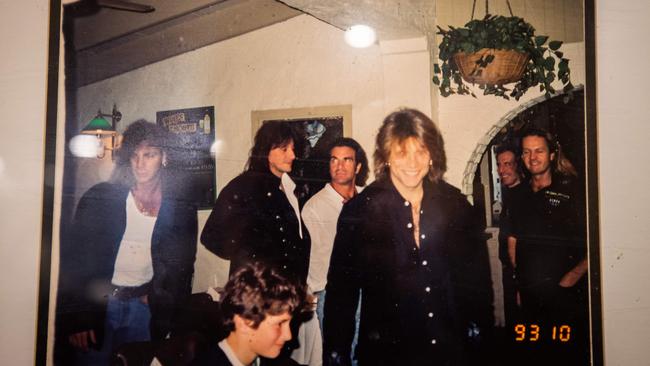 Bon Jovi at Adelaide restaurant La Trattoria. Picture: Supplied