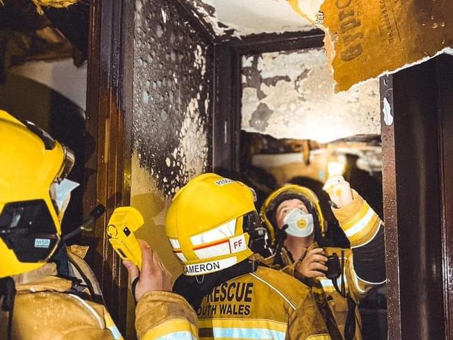 A Narromine house caught on fire on Monday morning. Photo: Fire and Rescue NSW Station 401 Narromine