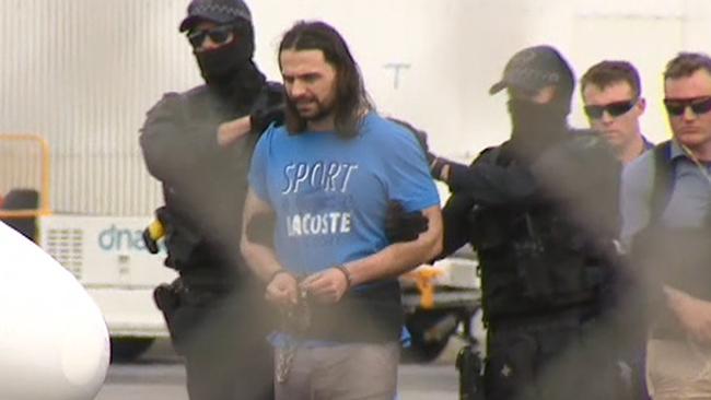 Agim Ajazi was sentenced for being involved in terrorist activities. Picture: Nine News