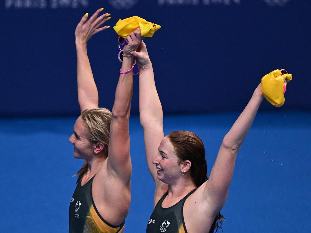 Both Olympic champions are coached in Queensland by Dean Boxall, to whom Titmus paid credit immediately after the race. Picture: Sebastien Bozon/AFP