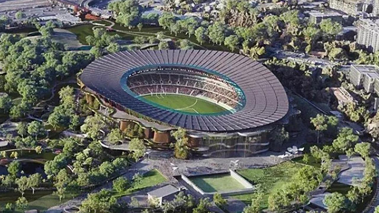 A Queensland Government-supplied artist impression of a future Brisbane Stadium in Victoria Park. Source: Queensland Government.