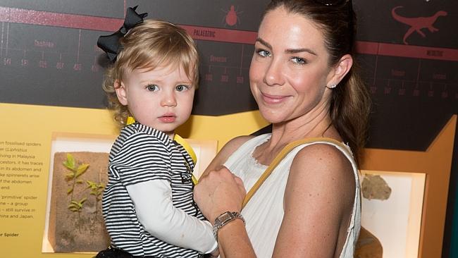 Kate Ritchie with her daughter at Spiders: Alive &amp; Deadly at the Australian Museum. Picture: Tim Levy/Australian Museum