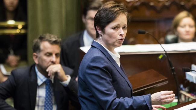 Liberal MP Tanya Davies was one of those to speak to the Premier. Picture: Dylan Robinson