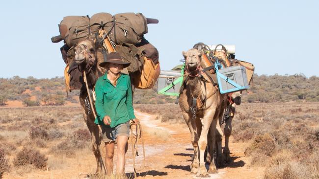 Sophie Matterson, who trekked unassisted across Australia with her five camels. Pictures: Sophie Matterson