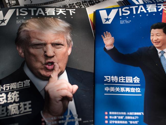 The first summit between US President Donald Trump and his Chinese counterpart Xi Jinping will be of ‘great significance’ for global peace, the two countries’ top diplomats agreed ahead of the meeting. Picture: AFP/Nicolas Asfouri