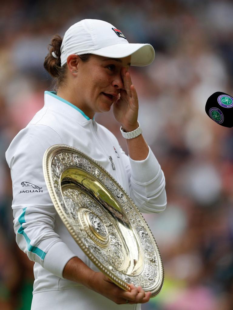 Ashleigh Barty wins first Wimbledon title on idol Cawley's anniversary