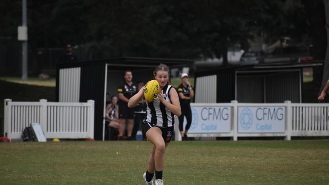 Under-17 Girls division 1 action between the Sherwood Magpies and Surfers Paradise Demons. Sunday May 14, 2023. Picture: Nick Tucker