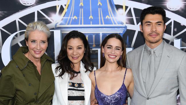 Emma Thompson, Michelle Yeoh, Emilia Clarke and Henry Golding Picture: Getty