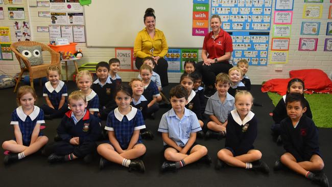 <b>PREP CLASS PKEH:</b> First Row: Georgia Warmus, Reuben Cameron, Aria Fata, Xavier Carlos Elliot Conde Teixeria, Natasha Jones, Duke Mottlee. Second Row: Ivy Costello, Zayne Misraoui, Ekamnoor Aulakh, Lincoln Byrne, Hasrat Kaur. Third Row: Emily Meredith, Dilawar Kaler, Annelise Munns, Adih Chand, Aiden Smith. Fourth Row: David Nasrawi, Mikael Katahanas, Jacey Law, Zak Misraoui. Staff: Miss Keeyarna Hayes (Teacher), Mrs Brooke King (Teacher Aide). Absent: Cooper Pokoj, Summer Hallmann.