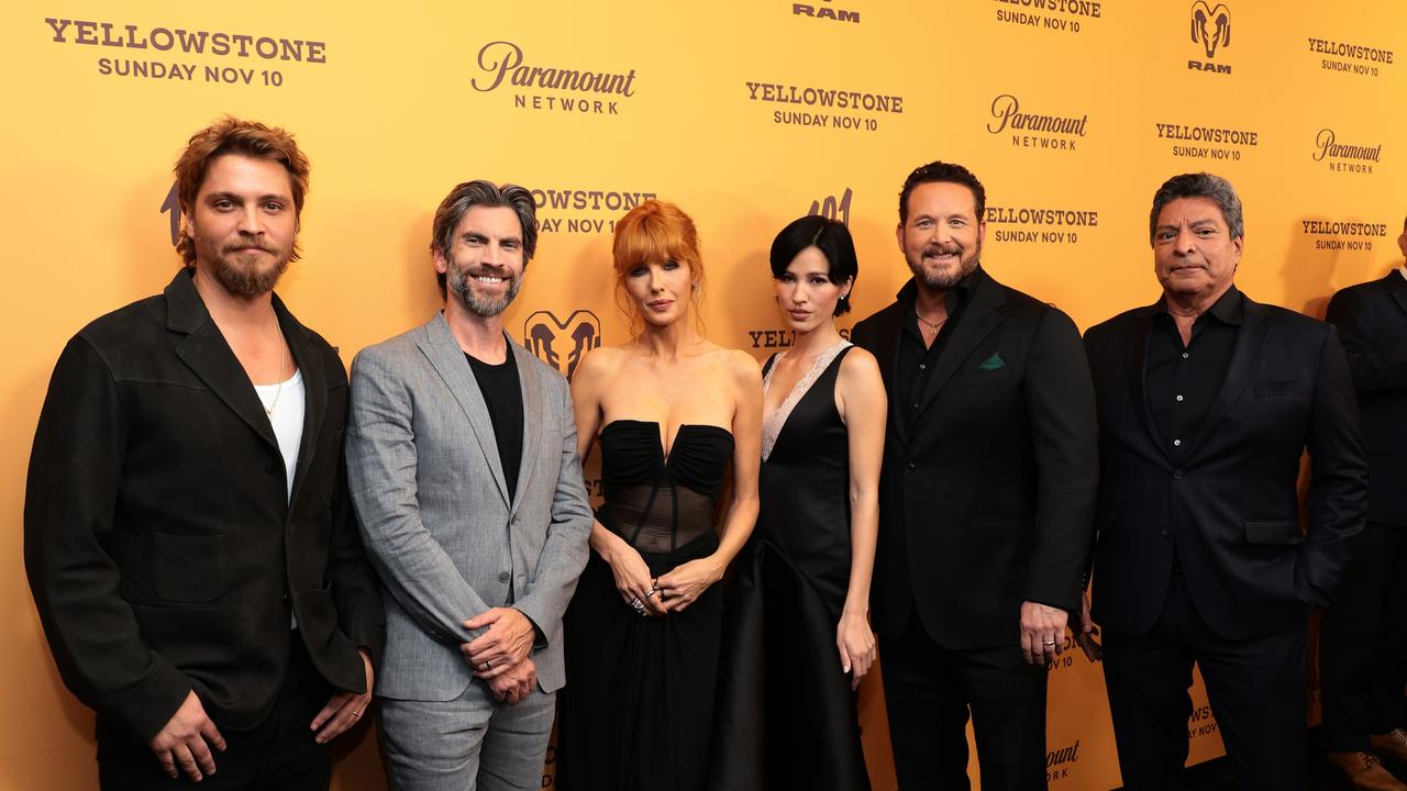 Luke Grimes, Wes Bentley, Kelly Reilly, Kelsey Asbille Chow, Cole Hauser and Gil Birmingham attend the Paramount's "Yellowstone" Season 5 Part 2 Premiere at Museum of Modern Art. Photo: Dimitrios Kambouris/Getty Images.