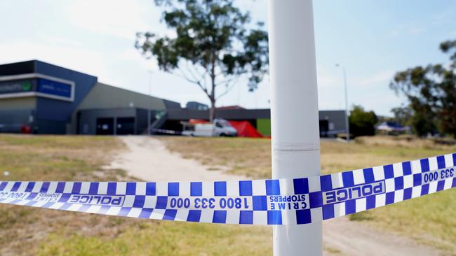 Outside Polaris Town Centre shopping centre where a body was found. Picture: AAP/ Stefan Postles.