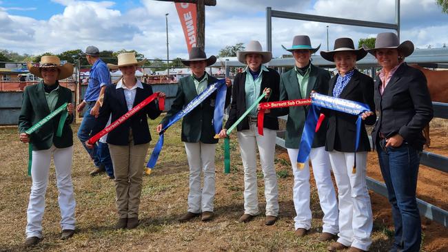 2023 Subchamber prime cattle winners.<br/><p>From left: Under 15 years 3rd Bella Cook, 2nd Lola Grabbe, 1st</p><p>Brooke Frame, 15-25 years 3rd Jessica Warren, 2nd Grace Ogle, 1st Kiralee Streeter.</p><br/>