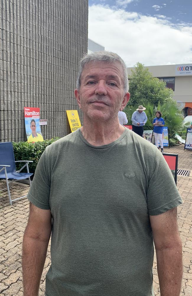 South Mackay's Paul Sheather went for Labor on the first day of early voting at the Mercury House booth. "I feel that they spend more money on issues that matter to me, like healthcare," he said. Picture: Duncan Evans