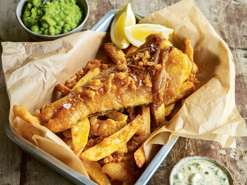 James Martin’s fish ‘n’ chips with mushy peas and tartare sauce | The