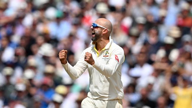 Nathan Lyon has kept Australia in the contest halfway through Day Four. Picture: Getty