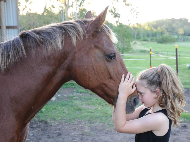 Billie Mayson-Kinder with her horse.