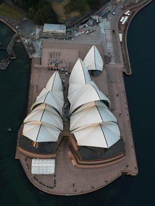 Aerial photos of the Sydney Opera House. Picture: Toby Zerna