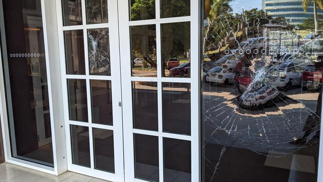 Police are investigating an incident of criminal damage to the NT Supreme Court were smashed sometime between Friday evening, May 21 and Monday morning May 23.