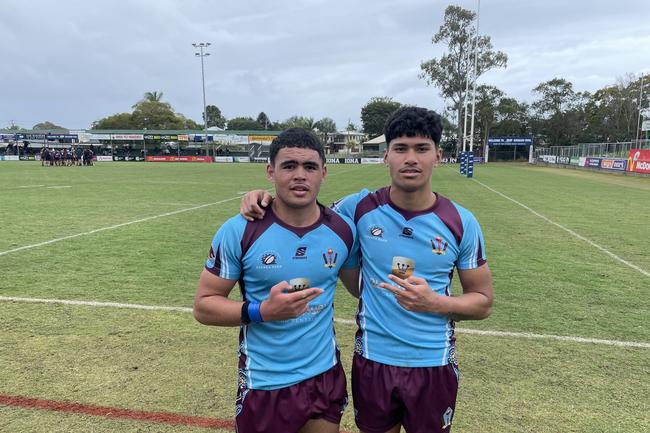 Keebra Park State High's Walters Cup weapons Lennox Whaiapu and Israel Lotaki.