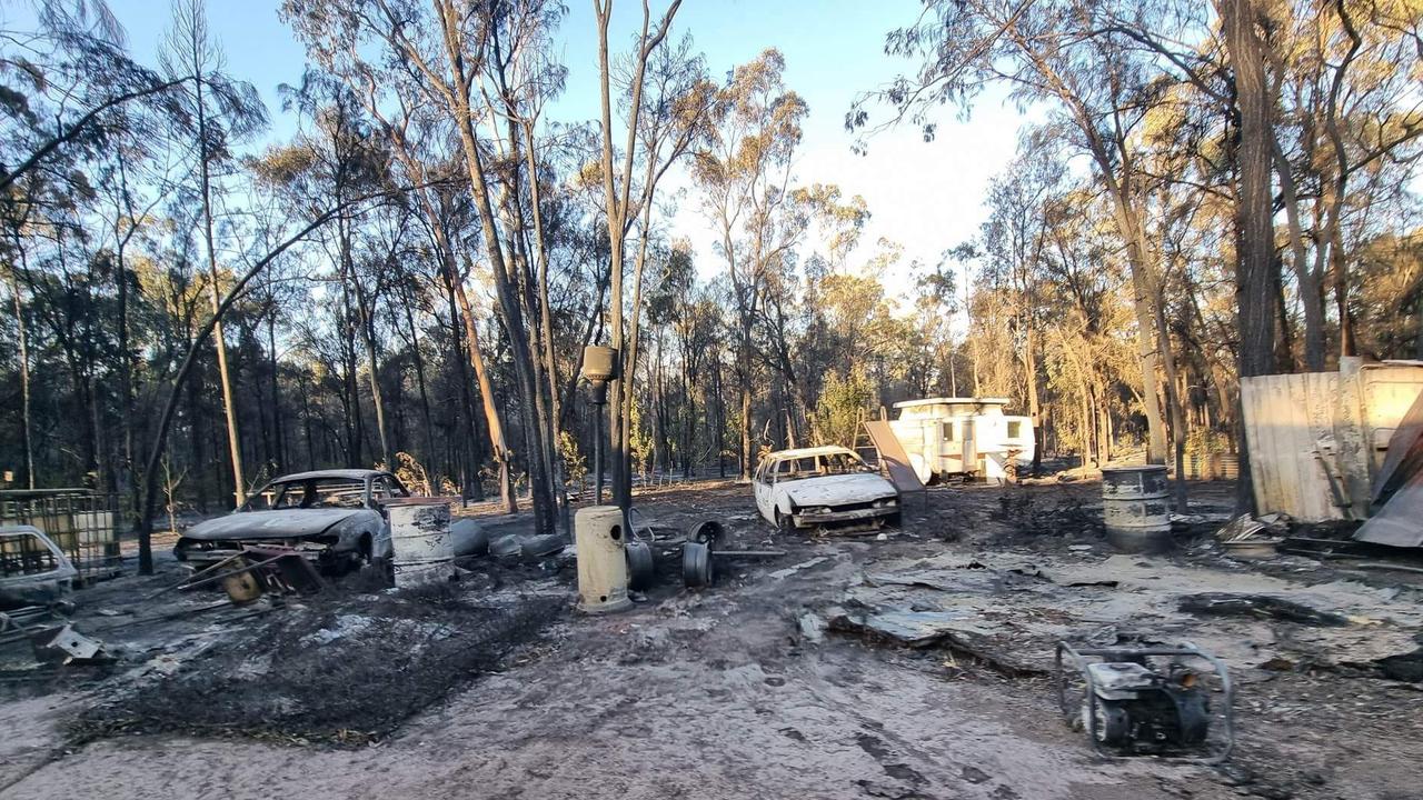 The Bishop property on Charles Dr, Tara following the devastating fire February 14 2023. Picture: contributed