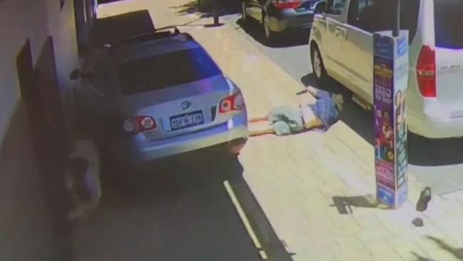 The teens narrowly missed getting crushed by the car. Picture: 9News