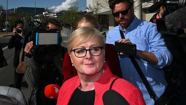 Senator Linda Reynolds leaving the ACT Supreme Court. Picture: Mick Tsikas/AAP