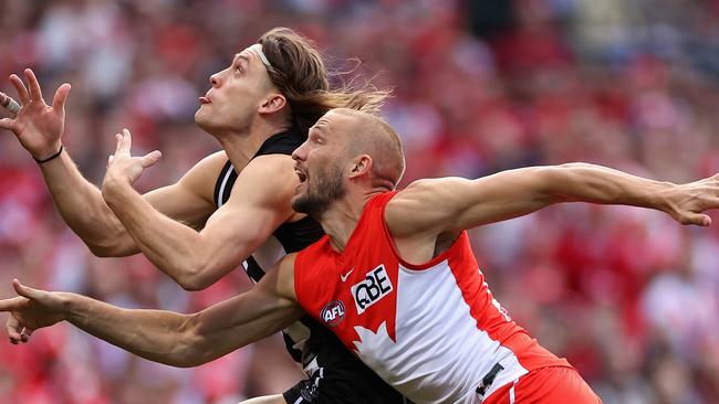 Darcy Moore has been outstanding for the Magpies this season. Picture: Cameron Spencer/Getty Images