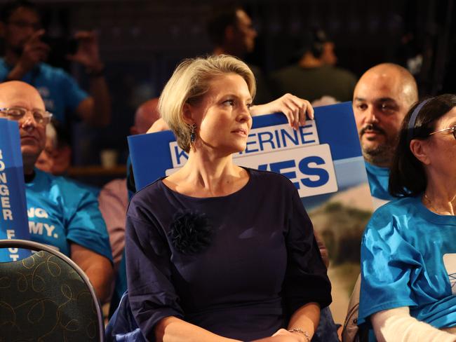 Katherine Deves, pictured at a Liberal campaign rally last week, has stirred controversy over her stance on transgender people. Picture: Jason Edwards