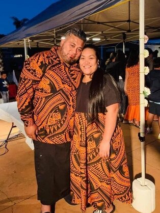 Boral concrete truck driver Kalati Rex Toleafoa and his wife Seu, who said her husband loved to sing and dance.