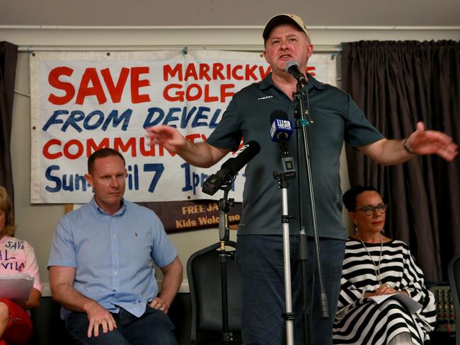 Darcy Byrne, left, with former boss Anthony Albanese. Picture: Toby Zerna